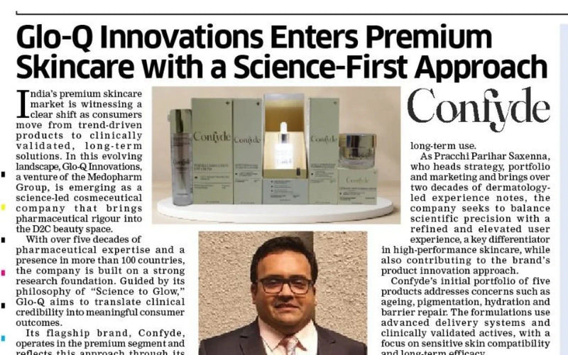 Glo-Q – Innovative Premium Cosmeceutical Company of the year – ET Excellence Summit Tamil Nadu Awards
