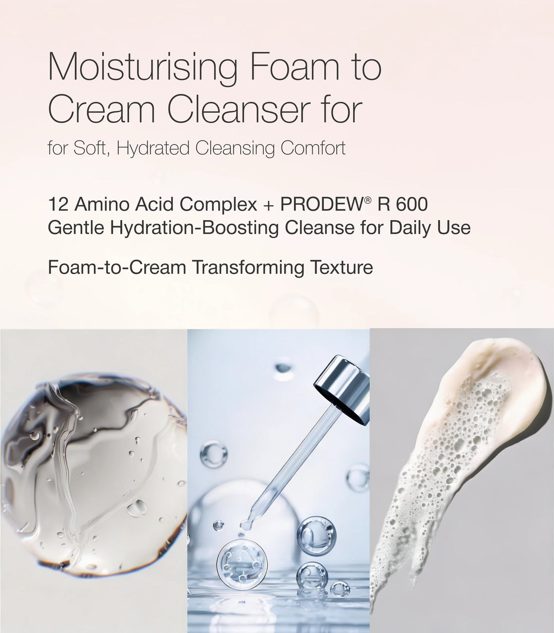 Moisturizing Foam to Cream Cleanser